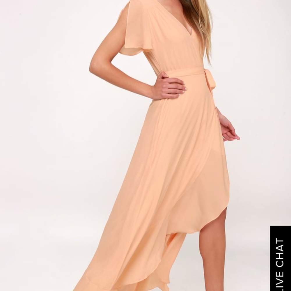Lulus NWT Blush Wrap Maxi Dress